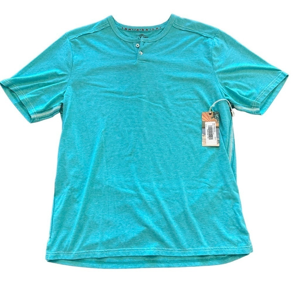 True Grit Lux Laguna Knit Short Sleeve Henley